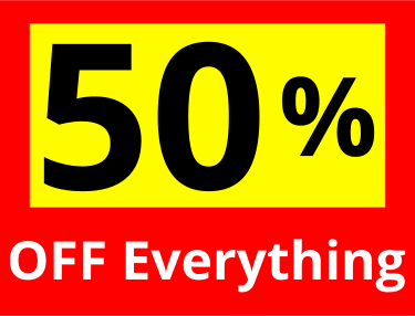 50% off everything