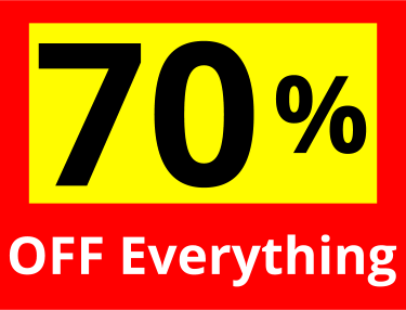70% off everything